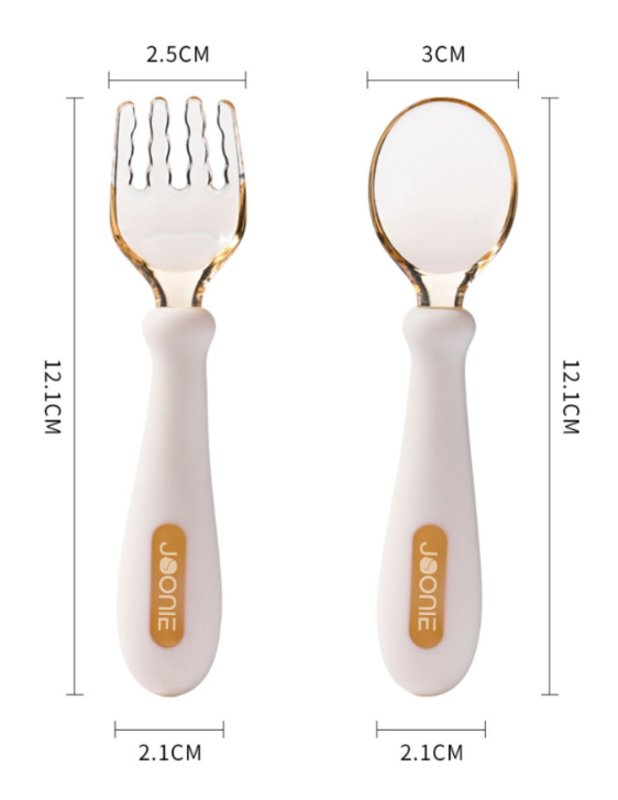 Premium BLW Spoon and Fork Joonie Self-Feeding Set for Toddlers - BPA-Free, Easy Grip, Dishwasher Safe